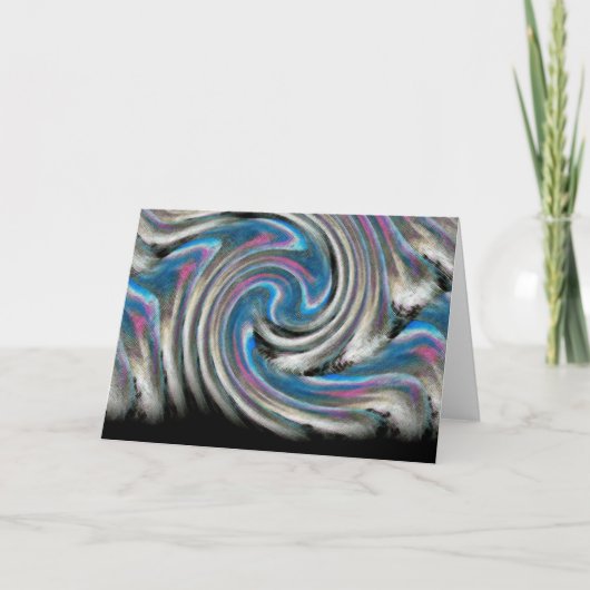 「森の火の空」グリーティングカード カード (正面)