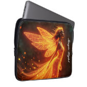 森の火モダン生き物がカラフルを飛ぶ ラップトップスリーブ (正面右)