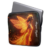 森の火モダン生き物がカラフルを飛ぶ ラップトップスリーブ (正面左)