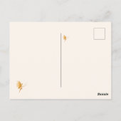 森の灯りの中の小さなかわいらし妖精白熱［赤熱］光を放つ ポストカード (裏面)