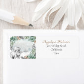 森の灰色は森の木のクリスマスを支える ラベル (インサイチュ)