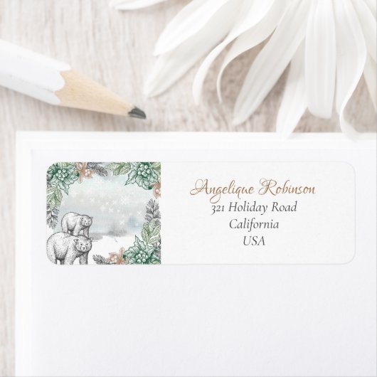 森の灰色は森の木のクリスマスを支える ラベル (インサイチュ)