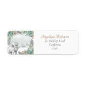 森の灰色は森の木のクリスマスを支える ラベル (正面)