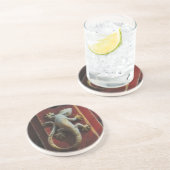 森の灰色トカゲ擦り切れたイ コースター (側面)