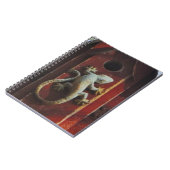 森の灰色トカゲ擦り切れたイ ノートブック (左側)