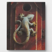 森の灰色トカゲ擦り切れたイ フォトプラーク (正面)