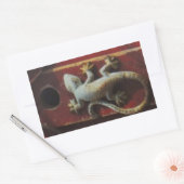 森の灰色トカゲ擦り切れたイ 長方形シール (封筒)