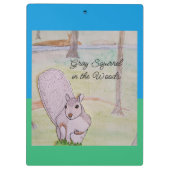 森の灰色リス クリップボード (裏面)