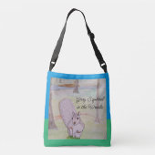 森の灰色リス クロスボディバッグ (裏面)