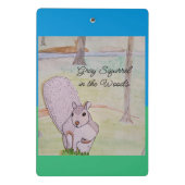 森の灰色リス ミニクリップボード (裏面)