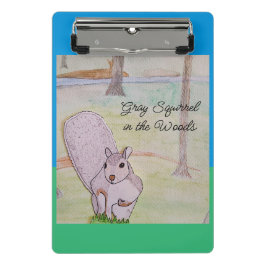 森の灰色リス ミニクリップボード