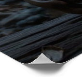 森の炎を見守るスケルトン ポスター (角)