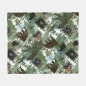 森の熊 フリースブランケット (正面(横))