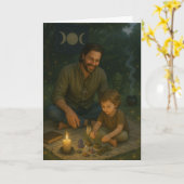 森の父 カード (黄色い花)