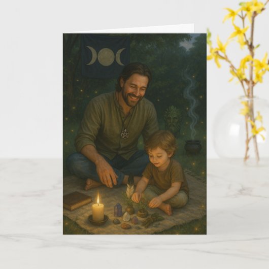 森の父 カード (黄色い花)