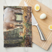 森の牛 キッチンタオル (四つ折り)