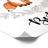 森の狐のプリント ポスター (角)