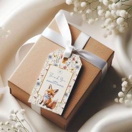 森の狐 お礼タグ ウッドランドベイビーシャワー ギフトタグ
