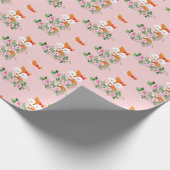 森の狐、かわいい狐 ラッピングペーパー (角)