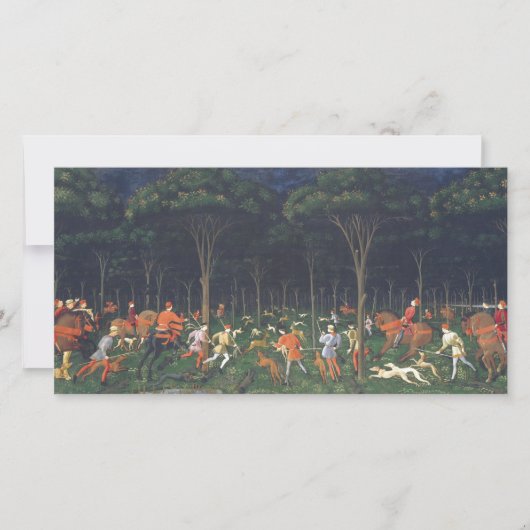 森の狩り（Paolo Uccello著） カード (正面)