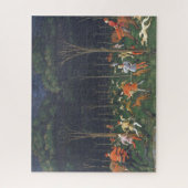 森の狩り（Paolo Uccello著） ジグソーパズル (縦)