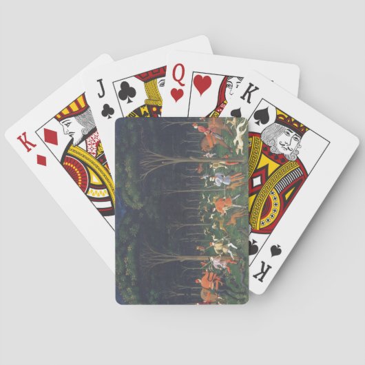 森の狩り（Paolo Uccello著） トランプ (裏面)