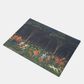 森の狩り（Paolo Uccello著） ドアマット (アングル)