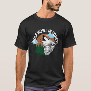 森の狼の鳴き声 Tシャツ