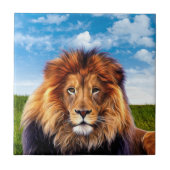 森の王ライオン タイル (正面)