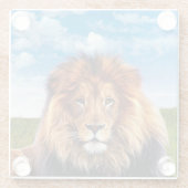 森の王ライオン–15475 ガラスコースター (裏面)