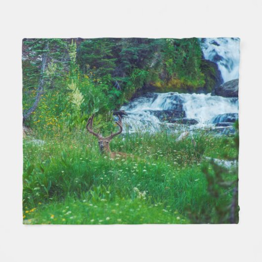 森の王子 フリースブランケット (正面(横))