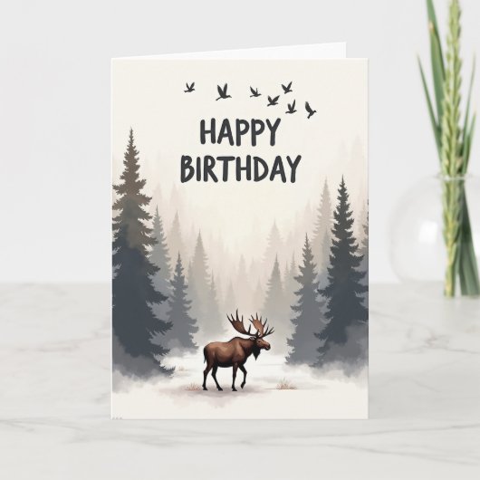 森の王様の誕生日カード カード (正面)