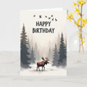 森の王様の誕生日カード カード (黄色い花)