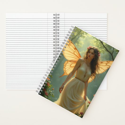 森の白いドレスを着た妖精 ノートブック (内側)