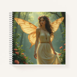 森の白いドレスを着た妖精 ノートブック