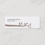 森の白いフクロウ スキニー名刺 (裏面)