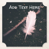 森の白い羽毛 ペーパーコースター (正面)