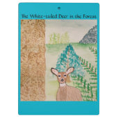 森の白尾の鹿 クリップボード (裏面)