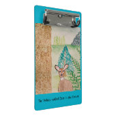 森の白尾の鹿 ミニクリップボード (アングル)