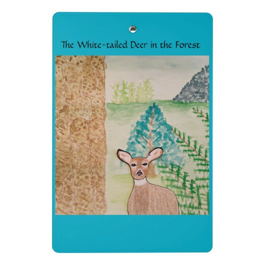 森の白尾の鹿 ミニクリップボード (裏面)