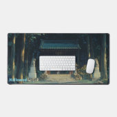 森の神社 セレニティ デスクマット (キーボード&マウス)