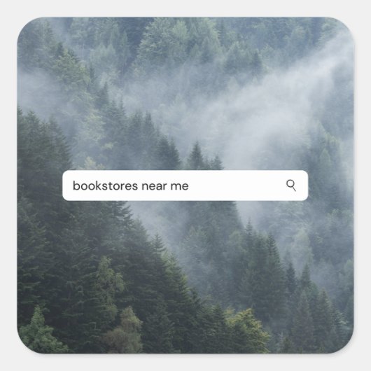 森の私の近くの書店 スクエアシール (正面)