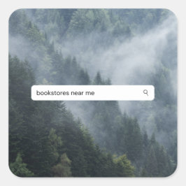 森の私の近くの書店 スクエアシール