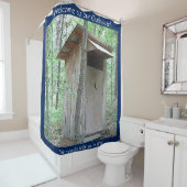 森の私達の離れ家への歓迎 シャワーカーテン (インサイチュ)