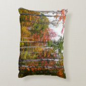 森の秋の写真カラフル秋 アクセントクッション (裏面(縦))