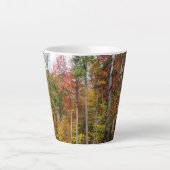 森の秋の写真カラフル秋 カフェラテマグ (正面)