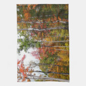 森の秋の写真カラフル秋 キッチンタオル (縦)