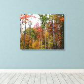 森の秋の写真カラフル秋 キャンバスプリント (インサイチュ (ウッドフロア))
