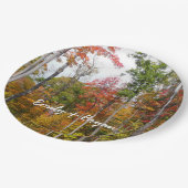 森の秋の写真カラフル秋 ペーパープレート (アングル)