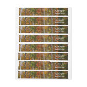 森の秋の写真カラフル秋 ラップアラウンドラベル (シート)